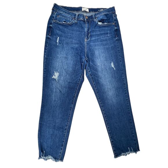 NICOLE MILLER NEW YORK Womens 12 Soho High Rise Ankle Slim Distressed Jeans - Picture 2 of 13